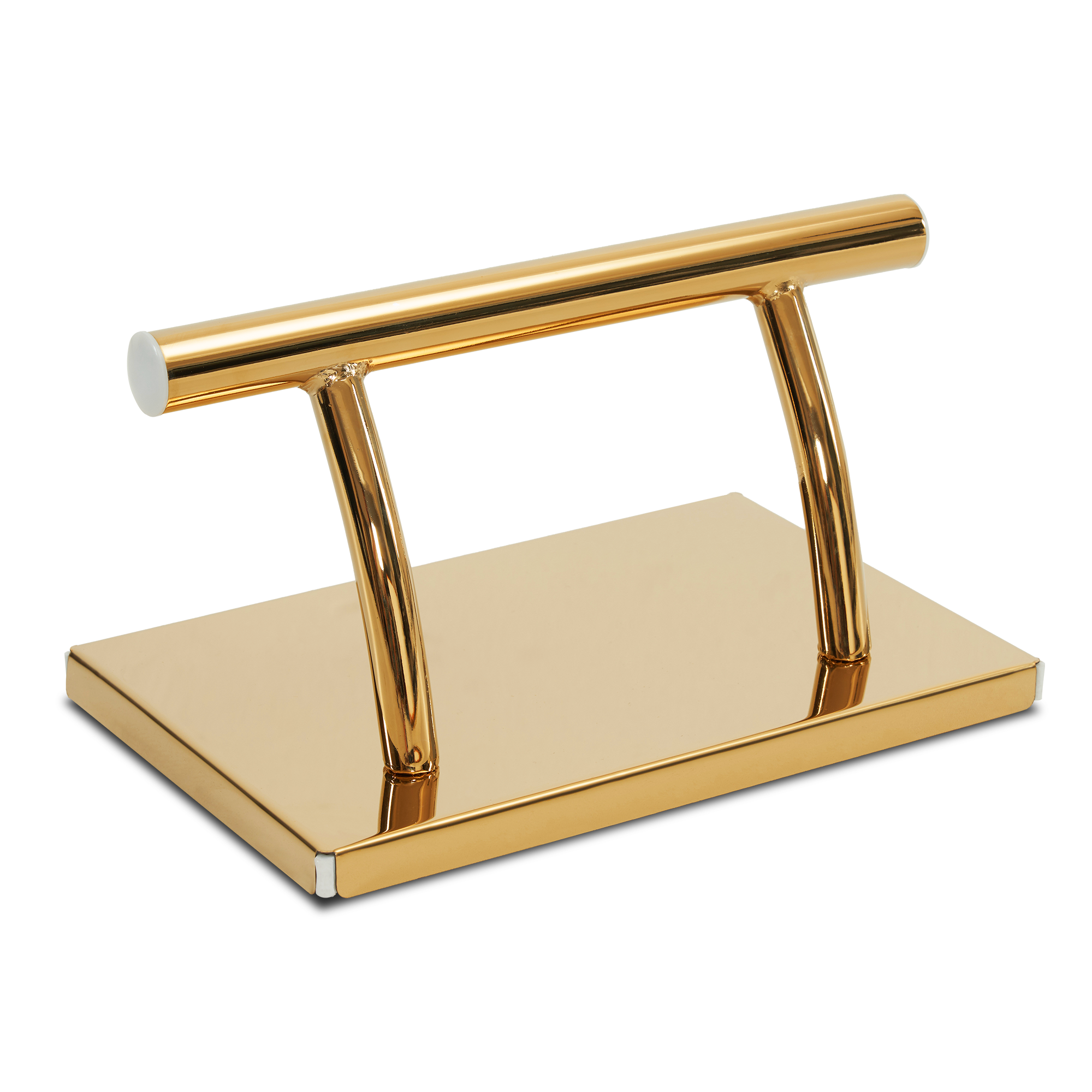 Barberpub Edelstahl Fußstütze Professional Friseurfußstütze, mobile Fuß Pedal Fußauflage, foot rest Fußablage Friseurstuhl Salonausstattung, FT001, (Silber/Gold)