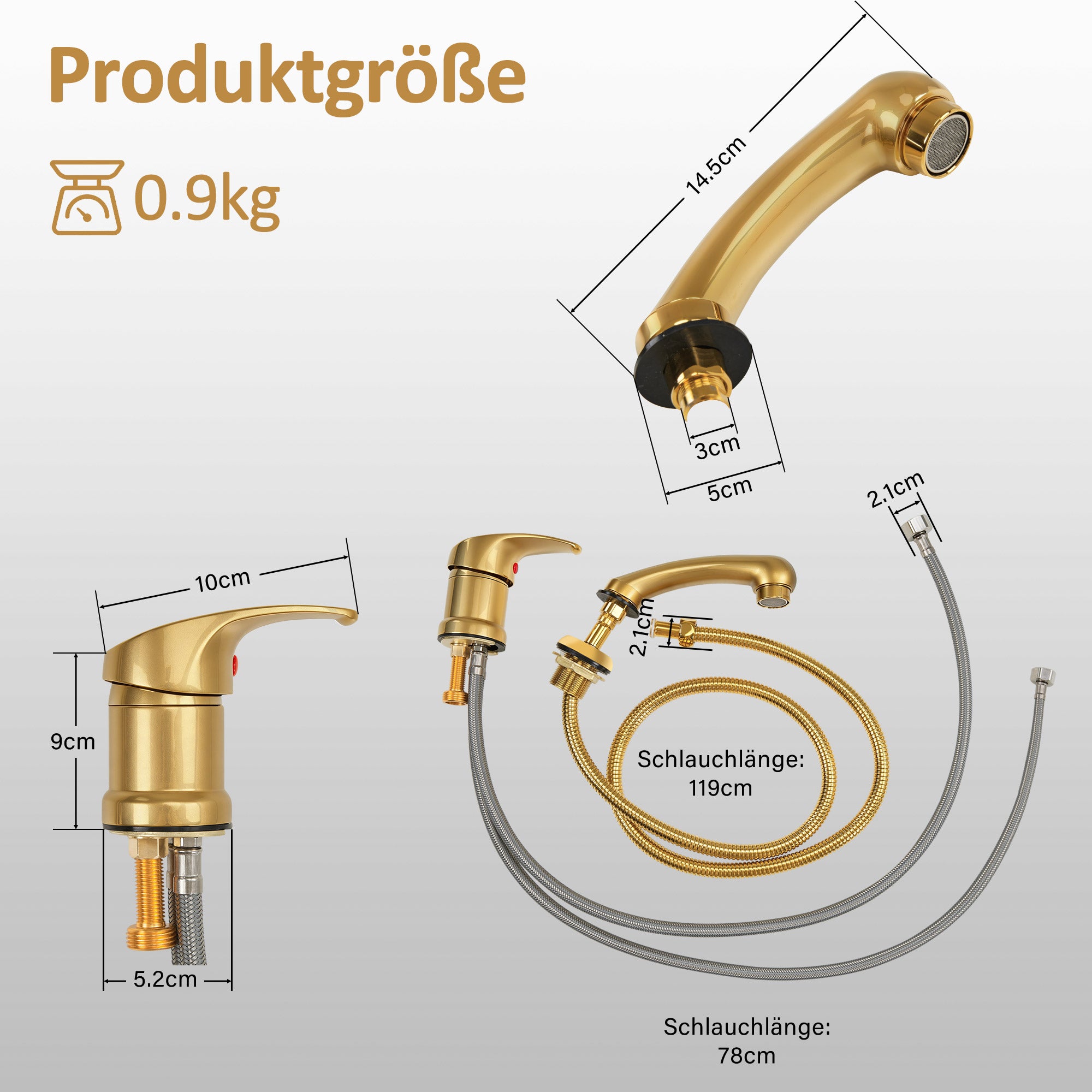 BarberPub Mischbatterie und Handbrause Wasserhahn für Friseurwaschbecken, Friseurarmatur für Friseurstuhl mit Waschbecken 8611 8675 8010 8670 8692 8620 8679, WH8005