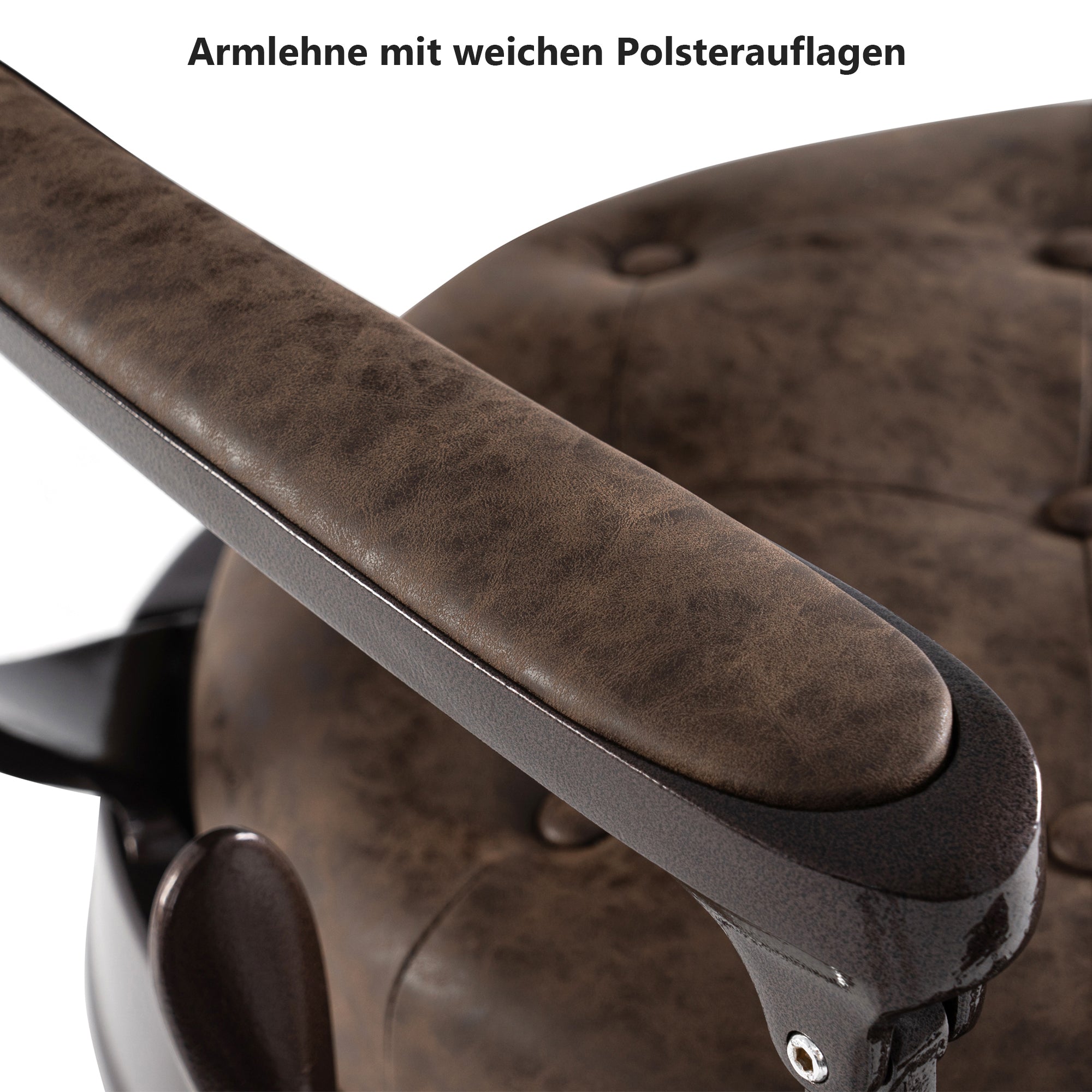 Barberpub Friseurstuhl Friseursessel mit Retro-/ Vintage Stil braun 3849DR