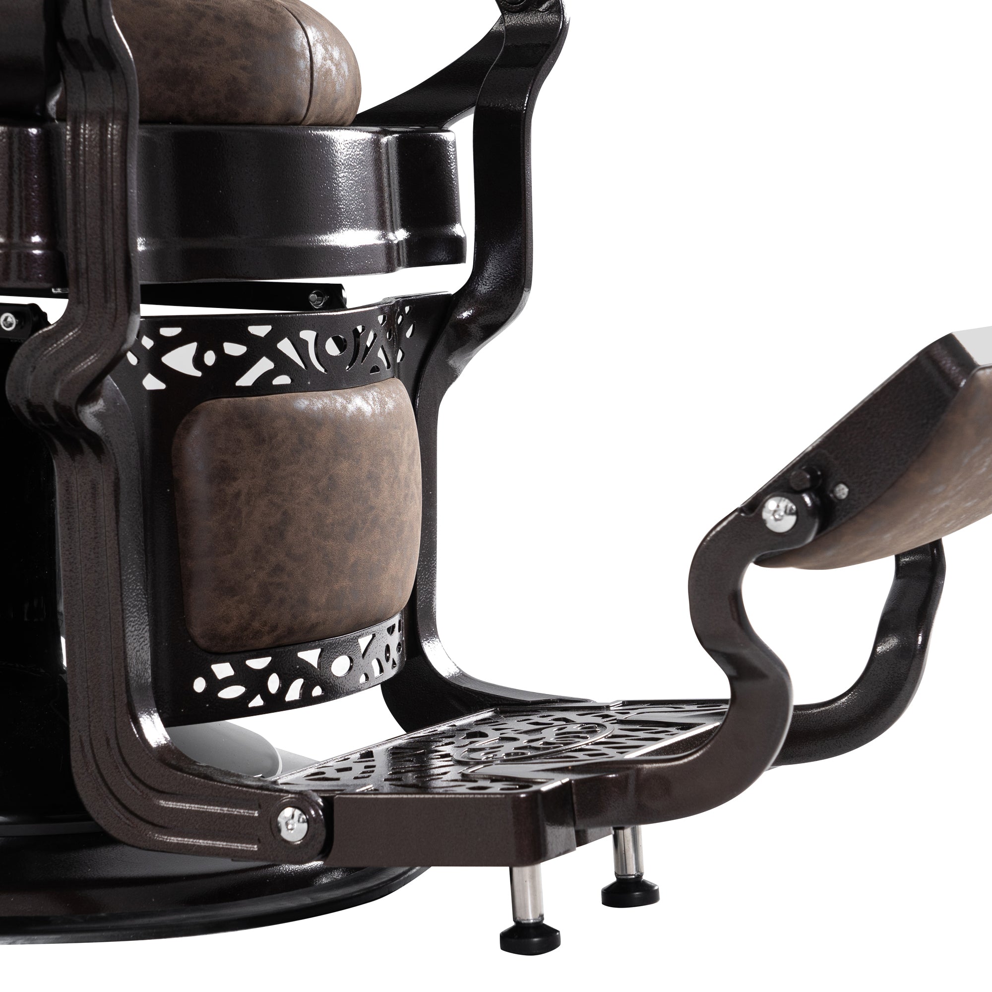 Barberpub Friseurstuhl Friseursessel mit Retro-/ Vintage Stil braun 3849DR