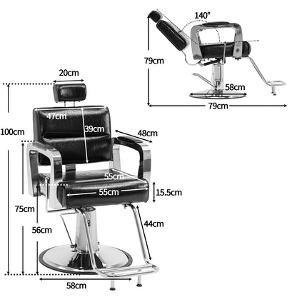 Barberpub Friseurstuhl Friseursessel Bedienungsstuhl Friseureinrichtung 3127BK