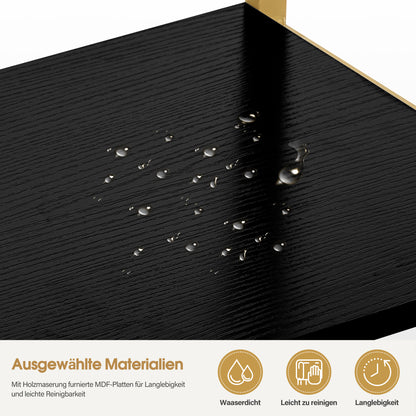 BarberPub Bücherregal Gold, Standregal mit 5 Ebenen, Büroregal mit Metallrahmen, Regal für Büro, Wohnzimmer, Schlafzimmer, Küche, Nagelstudio, 30x80x180cm, 5166