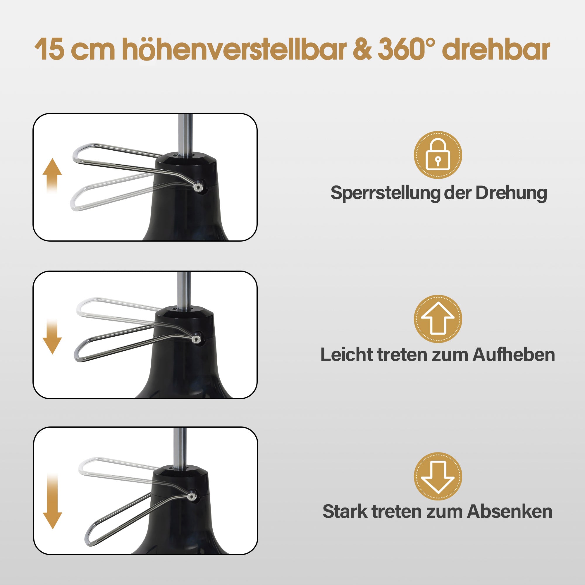 BarberPub Friseurstuhl mit Kopfstütze Kippbar, Friseureinrichtung mit Hydraulikpumpe 360° Drehbar, Höhenverstellbarer Bedienungsstuhl mit Vintage Stil, Barber Stuhl Kunstleder, 2933-F