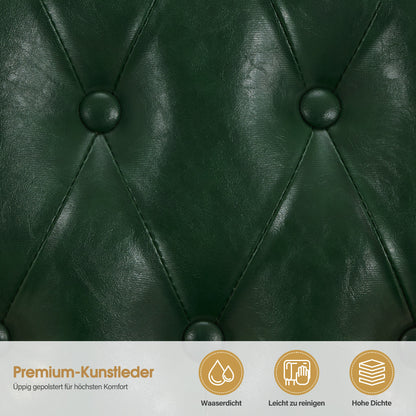 BarberPub Friseurstuhl mit Kopfstütze Kippbar, Friseureinrichtung mit Hydraulikpumpe 360° Drehbar, Höhenverstellbarer Bedienungsstuhl mit Vintage Stil, Barber Stuhl Kunstleder, 2933-F