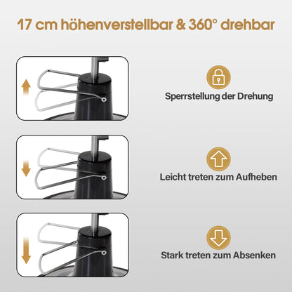 BarberPub Friseurstuhl mit Kopfstütze Kippbar, Friseureinrichtung mit Hydraulikpumpe 360° Drehbar, Höhenverstellbarer Bedienungsstuhl mit Vintage Stil, Barber Stuhl Kunstleder, 2933