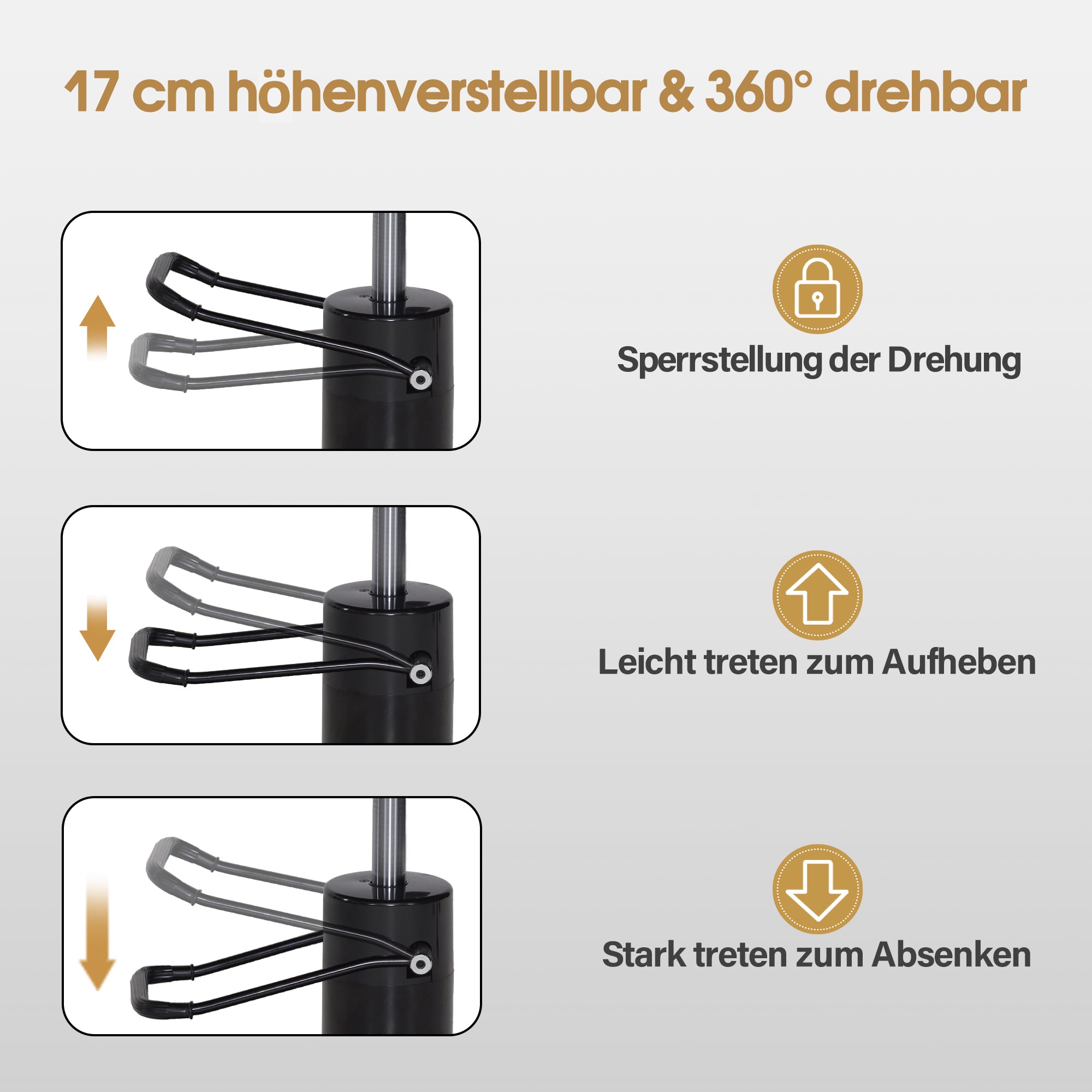 BarberPub Friseurstuhl mit Kopfstütze Kippbar, Friseureinrichtung  mit Hydraulikpumpe 360° Drehbar, Bedienungsstuhl Höhenverstellbar, Barber Stuhl Kunstleder, 3823