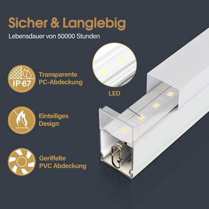 BarberPub Hexagon LED Garage Light, 30240LM 6500K Hexagon LED Beleuchtung für Werkstatt, Friseursalon, PVC Abdeckung 8 Grid, (LP008/nicht dimmbar)