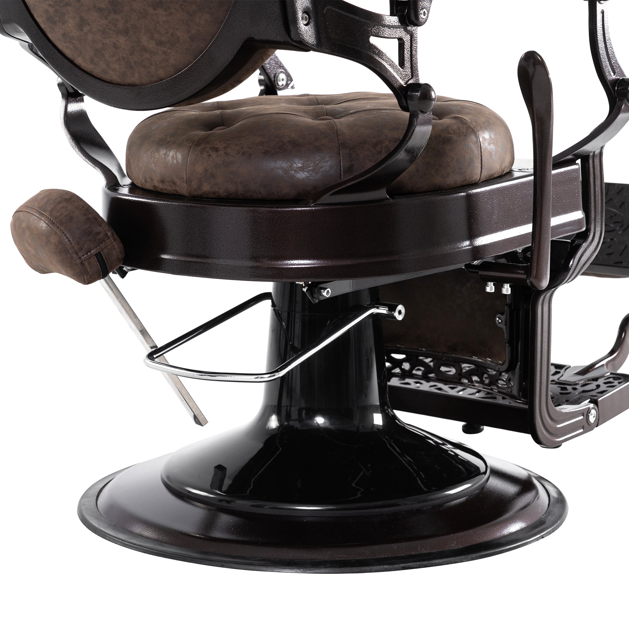 Barberpub Friseurstuhl Friseursessel mit Retro-/ Vintage Stil braun 3849DR