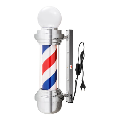 Barberpub Barber-Pole Barbierstab mit LED-Kugelleuchte Saloneinrichtung drehbar Barbershop-Säule L018B